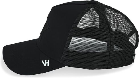 VINTAGE HAVANA Black Trucker Hats Women | Mesh Adjustable Snapback Hat | Men & Women Trendy Fashion Baseball Cap in Saudi Arabia