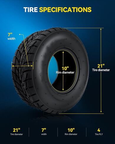 PHILTOP 19x7-8 ATV UTV Tires, 4-Ply Super Mud 19x7-8 ATV All-Terrain Tires for Riding Mowers, Golf Carts, Off-Road,1 Pcs,Tubeless (Z-129) in Saudi Arabia
