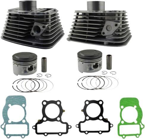 49mm Cylinder Set With Piston Rings Base Gasket Kit Assembly Front Rear Compatible With Automotive Motorcycle Parts XV250 Virago in Saudi Arabia