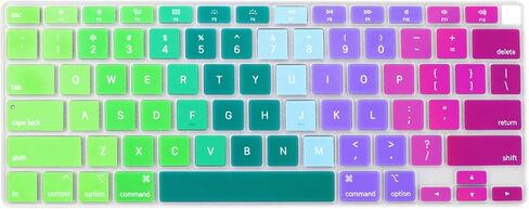 Allinside Blue and Pink Ombre Keyboard Cover Skin for MacBook Pro 13" 15" 17" (2015 or Older Version), MacBook Air 13" A1369/A1466, Older iMac Wireless Keyboard MC184LL/B in Kuwait