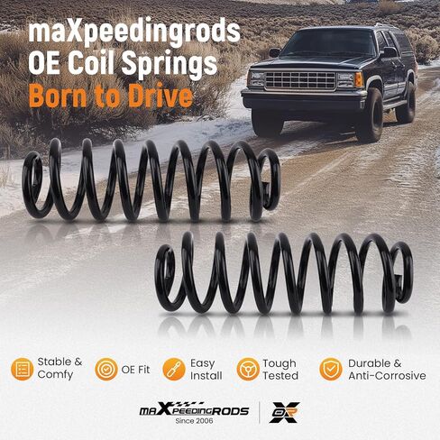 maXpeedingrods 15182559 81069 2Pcs Rear Suspension Coil Spring for Chevy Tahoe 2007-2017 Suburban 2015-2017 Avalanche 2000-2013 GMC Yukon XL 1500 2000-2006 Yukon 2007-2009 Cadillac Escalade 2002-2005 in Saudi Arabia