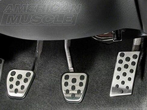 Modern Billet Bullitt Style Pedal Covers; Compatible with Ford Mustang 1994-2004 in Saudi Arabia