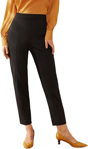 SweatyRocks Women's High Elastic Waisted Plaid Leggings Wide Waistband Stretchy Skinny Work Pants in Saudi Arabia