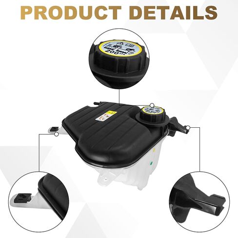 PartsFlow Coolant Reservoir Tank W/Cap Compatible with 2013 2014 2015 Jaguar XF 3.0L 2010 2011 2012 2013 2014 2015 Jaguar XF 5.0L C2Z29118 C2Z11292 C2Z15579 in Saudi Arabia