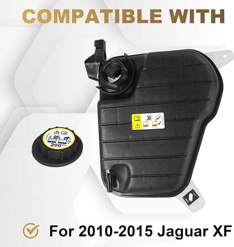 PartsFlow Coolant Reservoir Tank W/Cap Compatible with 2013 2014 2015 Jaguar XF 3.0L 2010 2011 2012 2013 2014 2015 Jaguar XF 5.0L C2Z29118 C2Z11292 C2Z15579 in Saudi Arabia