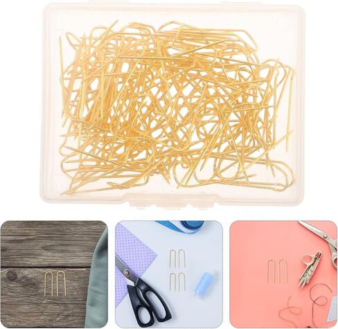 jojofuny 100Pcs Durable Fork Needles for Sewing Quilting DIY Projects for Home Decor and Upholstery Golden Color Design in Saudi Arabia