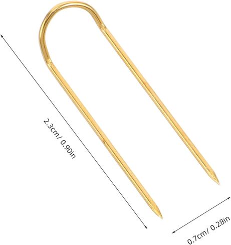 100Pcs Golden U Shaped Sewing Pins Double Straight Fork Quilting Needles Portable Box for DIY Crafts Upholstery Projects and Home Decor in Saudi Arabia