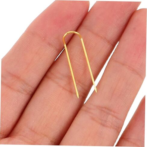 100Pcs Golden U Shaped Sewing Pins Double Straight Fork Quilting Needles Portable Box for DIY Crafts Upholstery Projects and Home Decor in Saudi Arabia
