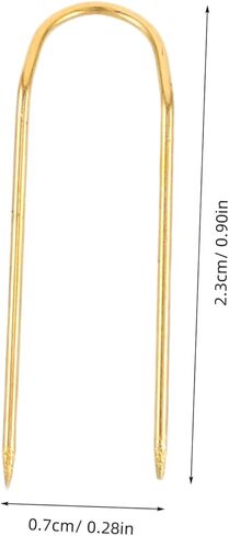 100Pcs Golden U Shaped Sewing Pins Double Straight Fork Quilting Needles Portable Box for DIY Crafts Upholstery Projects and Home Decor in Saudi Arabia