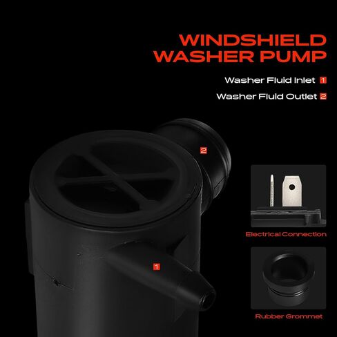 A-Premium Front or Rear Windshield Washer Pump Compatible with Honda Civic 1988-2005, Accord 1994-2007, Pilot 2003-2005, Odyssey 2000-2004, Element 2003-2011 & Acura MDX 2001-2006, TL, CL in Saudi Arabia