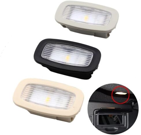 Car Interior Front Sun Visor Makeup lamp Make-Up Mirror Reading Lights for Mercedes-Benz C E S GLC Class W205 W213 OE: 0009069504(Beige) in Saudi Arabia