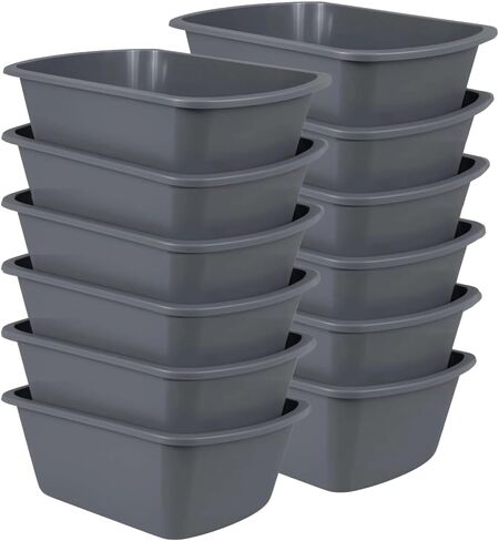 Wash Basins – Rectangular Plastic Hospital Bedside Soaking Tub [1 Pack] Small 7 Quart Graduated Bucket - Portable Washbasin for Washing, Cleaning, Foot Bath, Washing Dishes, Face Cleansing Bowl in Kuwait