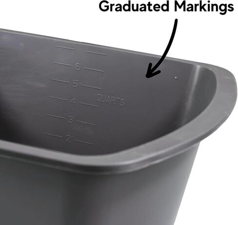 Wash Basins – Rectangular Plastic Hospital Bedside Soaking Tub [1 Pack] Small 7 Quart Graduated Bucket - Portable Washbasin for Washing, Cleaning, Foot Bath, Washing Dishes, Face Cleansing Bowl in Kuwait