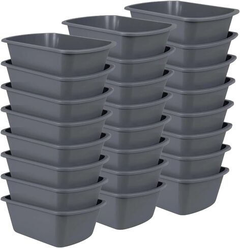 Wash Basins – Rectangular Plastic Hospital Bedside Soaking Tub [1 Pack] Small 7 Quart Graduated Bucket - Portable Washbasin for Washing, Cleaning, Foot Bath, Washing Dishes, Face Cleansing Bowl in Kuwait
