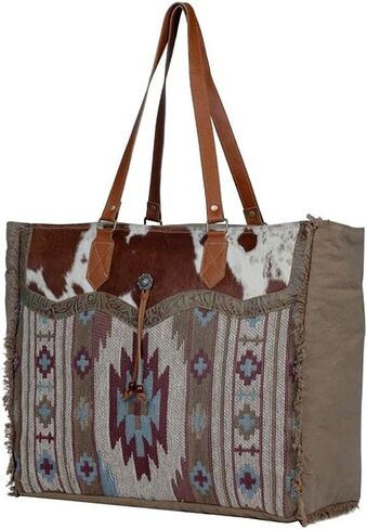 Myra Bags Bliss Canvas, leather & Rug Pouch Wristlet S-1948 in Saudi Arabia