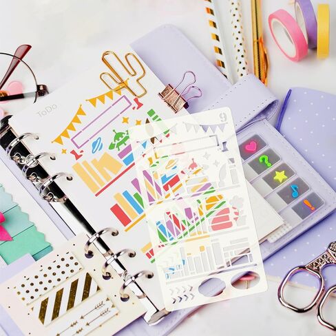 20 PCS Planner Stencils, 4x7 Inch Journal Stencils for Bullet Journaling Planner Accessories Journaling Scrapbook Supplies Calendar Stencil for Art Drawing in Saudi Arabia