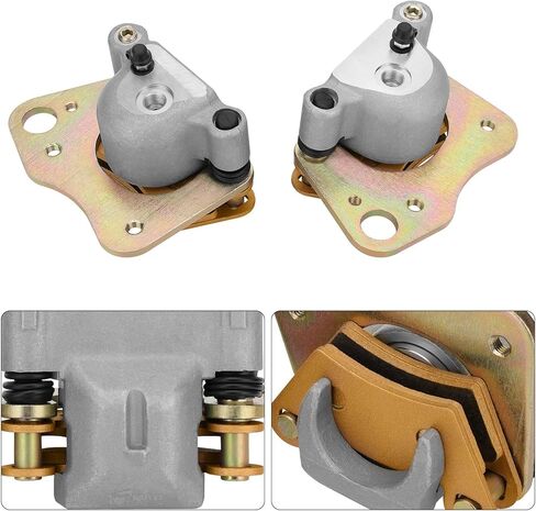 JAVIK Front Brake Calipers & Hose Lines Fit for Polaris Ranger 500 4x4 Ranger 425 2x4 2001-2004 Ranger 500 6x6 Ranger T-M 650,OEM#1910484 1910485 1910640 1910641 in Saudi Arabia