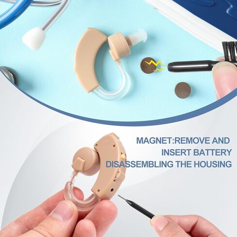 12 Pieces Hearing Aid Cleaning Tools Hearing Aid Cleaning Kit Hearing Aid Case Cleaner Kit with Wax Loop and Magnet Multi-functional Earphone Earbuds Cleaner Kit with Velvet Bag in Kuwait