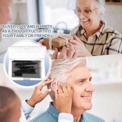 12 Pieces Hearing Aid Cleaning Tools Hearing Aid Cleaning Kit Hearing Aid Case Cleaner Kit with Wax Loop and Magnet Multi-functional Earphone Earbuds Cleaner Kit with Velvet Bag in Kuwait