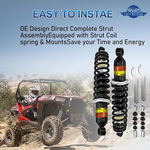 7043340 7043761 Front Shock Absorber Strut Compatible With Polaris RZR 800 EFI 2008-2011,Fits for RZR 800 2012-2013, Fits for Polaris RZR 570 2012-2013 (Adjustable spring height) in Saudi Arabia