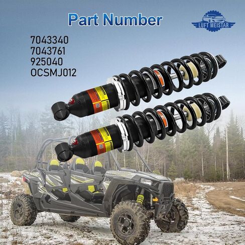 7043340 7043761 Front Shock Absorber Strut Compatible With Polaris RZR 800 EFI 2008-2011,Fits for RZR 800 2012-2013, Fits for Polaris RZR 570 2012-2013 (Adjustable spring height) in Saudi Arabia