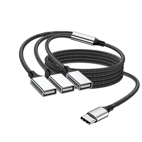 Type-C Splitter Cable(10 inch long),USB A Splitter 1 in 3 out, USB C Male to Three USB A Female Cable Adapter,Type-C Splitter Multiple Hub for iMac/iPhone 15/iPad Pro/PC Etc (Grey) in Saudi Arabia
