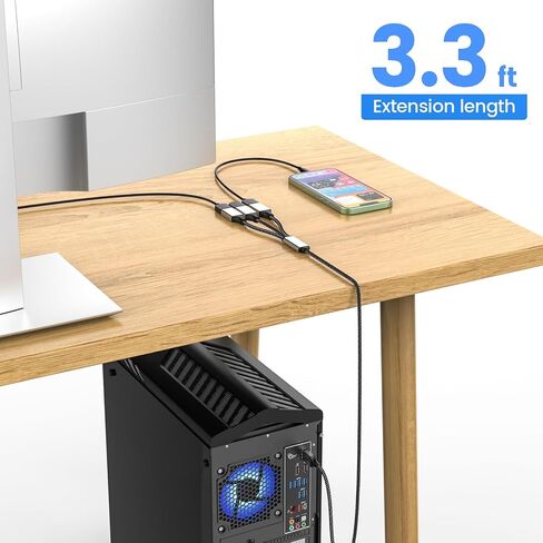 Type-C Splitter Cable(10 inch long),USB A Splitter 1 in 3 out, USB C Male to Three USB A Female Cable Adapter,Type-C Splitter Multiple Hub for iMac/iPhone 15/iPad Pro/PC Etc (Grey) in Saudi Arabia