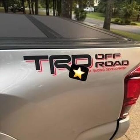 Offroad Bedside Decals for Tacoma and Tundra, Replacement Stickers, 2 Pack with Squeegee (RedAndBlack) in Kuwait