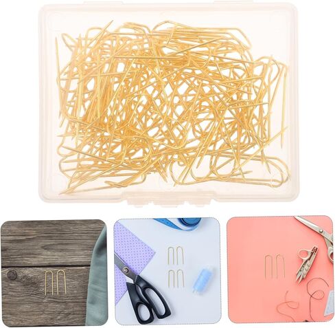 Housoutil 100pcs U Shaped Blocking Pins for Sewing and Quilting Durable Hand Sewing Needles Portable Case for DIY Crafts Jewelry Displays and Home Decor in Saudi Arabia