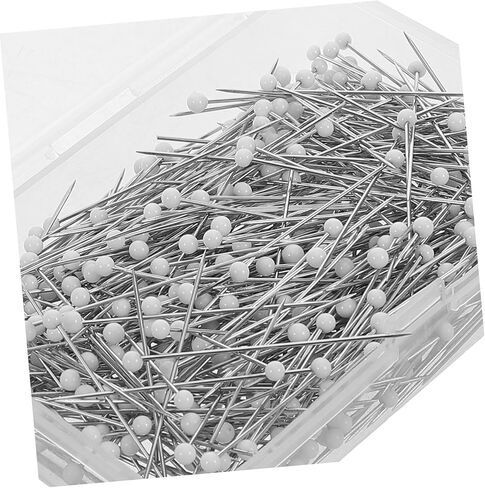Generic 500pcs Straight Head Pins with Glass Heads for Sewing Dressmaking Quilting and Crafting Projects for Accurate Positioning and Versatile Usage in Saudi Arabia