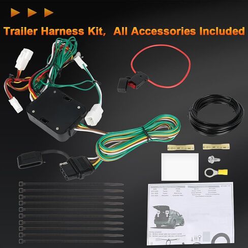 4-Pin Trailer Wiring Harness Compatible with 2019-2025 Toyota RAV4 Towing Hitch Wiring for Trailer Light Cable Connect Replacement for 56434 in Saudi Arabia