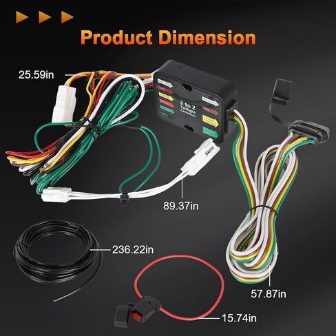 4-Pin Trailer Wiring Harness Compatible with 2019-2025 Toyota RAV4 Towing Hitch Wiring for Trailer Light Cable Connect Replacement for 56434 in Saudi Arabia