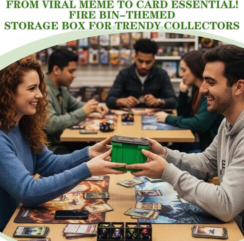 صندوق تخزين Soulchen Deck متوافق مع ملحقات MTG، صندوق تخزين بطاقات التداول، ملحقات مكتب إطفاء القمامة مع صينية داخلية تحمل أكثر من 100 بطاقة، حافظة بطاقات TCG سحرية مطبوعة ثلاثية الأبعاد، هدية لمحبي ألعاب البطاقات in Saudi Arabia