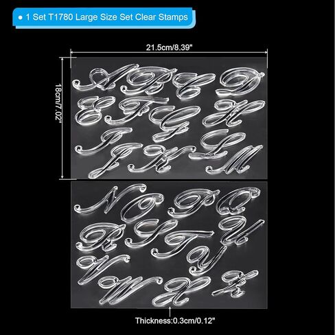 Transparent Silicone Stamps, 1 Set T1780 Large Size Set Clear Stamps for Card Making Decoration DIY Scrapbooking Embossing Album Decor Craft, Clear in Saudi Arabia