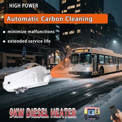 12V 9kW Diesel Heater ，Extra Large Aluminum Body, High Power Diesel Air Heater LCD Display, Overheat Alarm and Thermostat, Low Noise Parking Heater for RVs,Trucks, Ships in Saudi Arabia