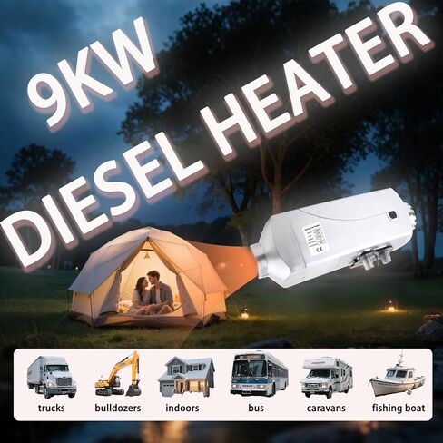 12V 9kW Diesel Heater ，Extra Large Aluminum Body, High Power Diesel Air Heater LCD Display, Overheat Alarm and Thermostat, Low Noise Parking Heater for RVs,Trucks, Ships in Saudi Arabia