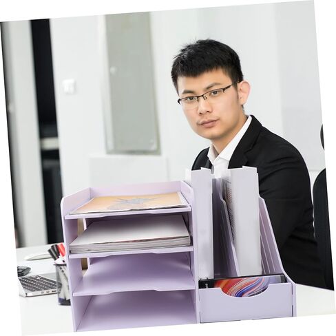 Gadpiparty 1Pc Multi Layer File Holder Desktop Organizer for Office Simple Structure Flexible Storage Rack for Files Books and Notepads for Home School and Workplace in Saudi Arabia