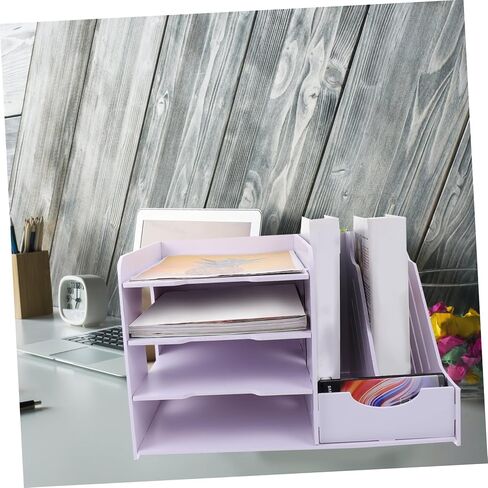 Gadpiparty 1Pc Multi Layer File Holder Desktop Organizer for Office Simple Structure Flexible Storage Rack for Files Books and Notepads for Home School and Workplace in Saudi Arabia