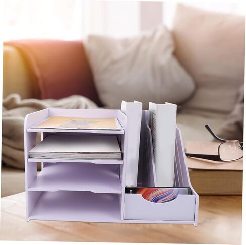 Gadpiparty 1Pc Multi Layer File Holder Desktop Organizer for Office Simple Structure Flexible Storage Rack for Files Books and Notepads for Home School and Workplace in Saudi Arabia