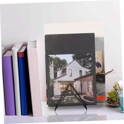 2Pcs Triangle Bookshelf Organizer File Storage Rack for Office Home and Dorm Use Capacity Bookends with Smooth Edges for Desktop Storage in Kuwait