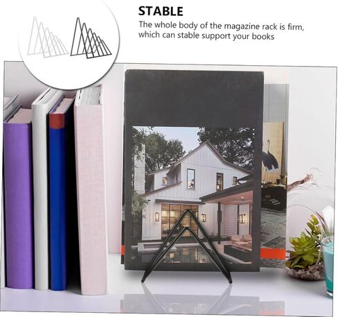 2Pcs Triangle Bookshelf Organizer File Storage Rack for Office Home and Dorm Use Capacity Bookends with Smooth Edges for Desktop Storage in Kuwait