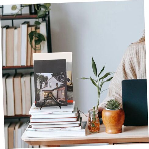 2Pcs Triangle Bookshelf Organizer File Storage Rack for Office Home and Dorm Use Capacity Bookends with Smooth Edges for Desktop Storage in Kuwait