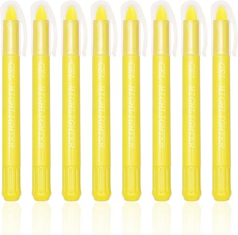 No Bleed Gel Bible Highlighters, Yellow, Pack of 8, Yellow Gel Bible Highlighters Markers Journaling Supplies, No Bleed Through For Highlighting Journal School Office in Saudi Arabia