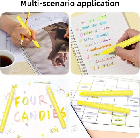 No Bleed Gel Bible Highlighters, Yellow, Pack of 8, Yellow Gel Bible Highlighters Markers Journaling Supplies, No Bleed Through For Highlighting Journal School Office in Saudi Arabia
