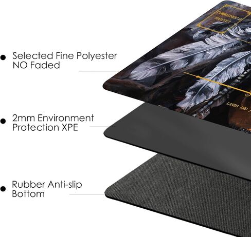 for MTG Playmat Stitched with Magic Zone Non-Slip Rubber Backing Printing Commander Board Game Desk Mat Duel Mat TCG PTCG Playmat 24x14 inches and Storage Bags - Pirate Skull in Saudi Arabia