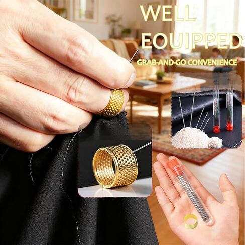 Stainless Steel Sewing Kit, 36-Piece Household Sewing Supplies with Needles, Threads, Scissors, Thimble for Home, Travel, and Emergency Repairs (Basic Hand Sewing Set) in Saudi Arabia