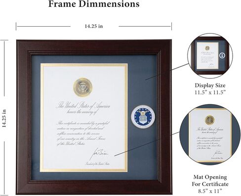Allied Frame US Air Force Wings Presidential Memorial Certificate Frame with Medallion - 8 x 10 Inch in Saudi Arabia
