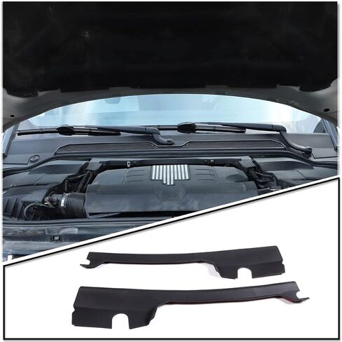 Car Windshield Pressed Edge Panel Wiper Bottom Panel Trim Compatible for Land Rover Discovery 4 LR4 2010-2016, Fits for Land Rover Discovery 3 LR3 2004-2009 Interior Accessories (TPE, Black) in Saudi Arabia