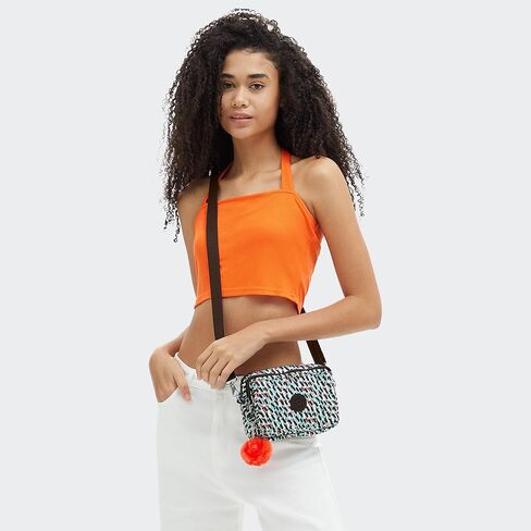 Kipling Women’s Abanu Crossbody Bag, Lightweight, Adjustable Nylon Waist Pack with Multi-Compartment Zip Pockets, Party Pink in Saudi Arabia