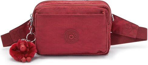 Kipling Women’s Abanu Crossbody Bag, Lightweight, Adjustable Nylon Waist Pack with Multi-Compartment Zip Pockets, Party Pink in Saudi Arabia